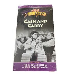 The Three Stooges Cash And Carry VHS Vintage Classic New Sealed‎ 1993